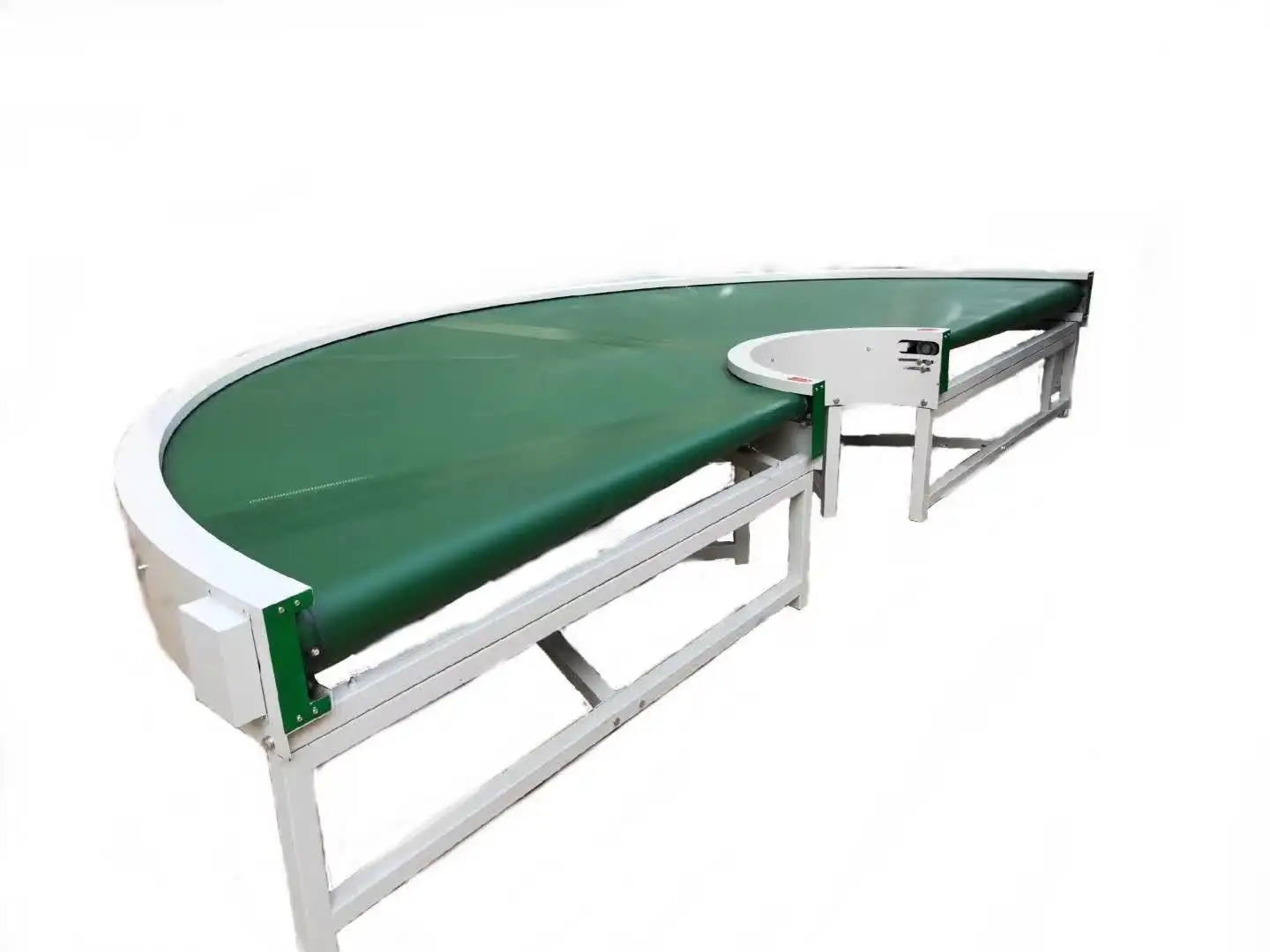 180度綠色皮帶轉(zhuǎn)彎?rùn)C(jī)