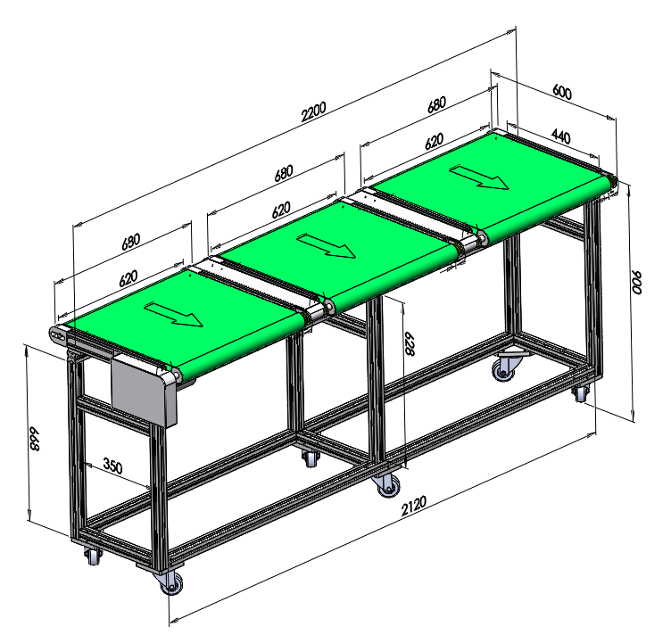 三聯(lián)排輸送機(jī)
