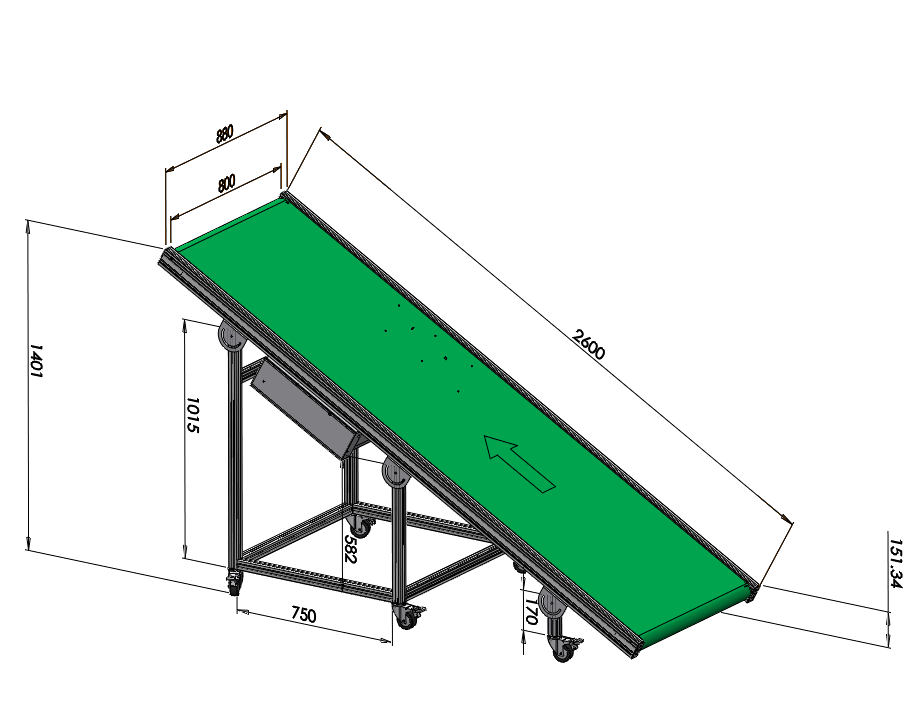 斜坡式流水線輸送機